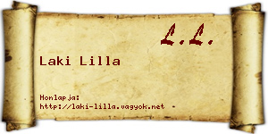 Laki Lilla névjegykártya
